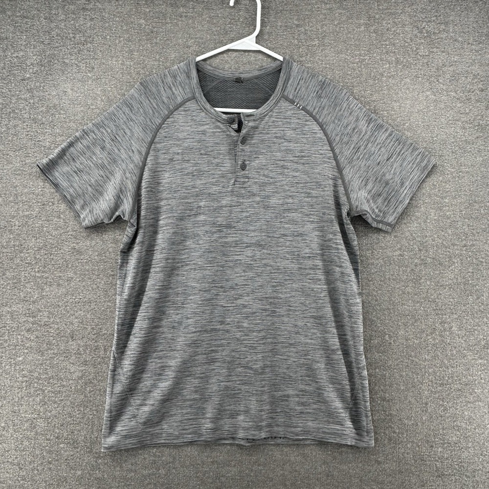 Lululemon Metal Vent Techβ Short Sleeve Shirt Men Size Medium Gray Activewear